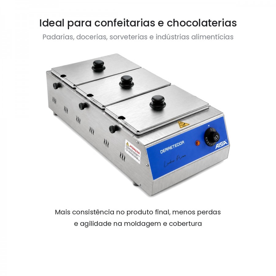 Derretedor Banho Maria 3 Cubas 2,5L